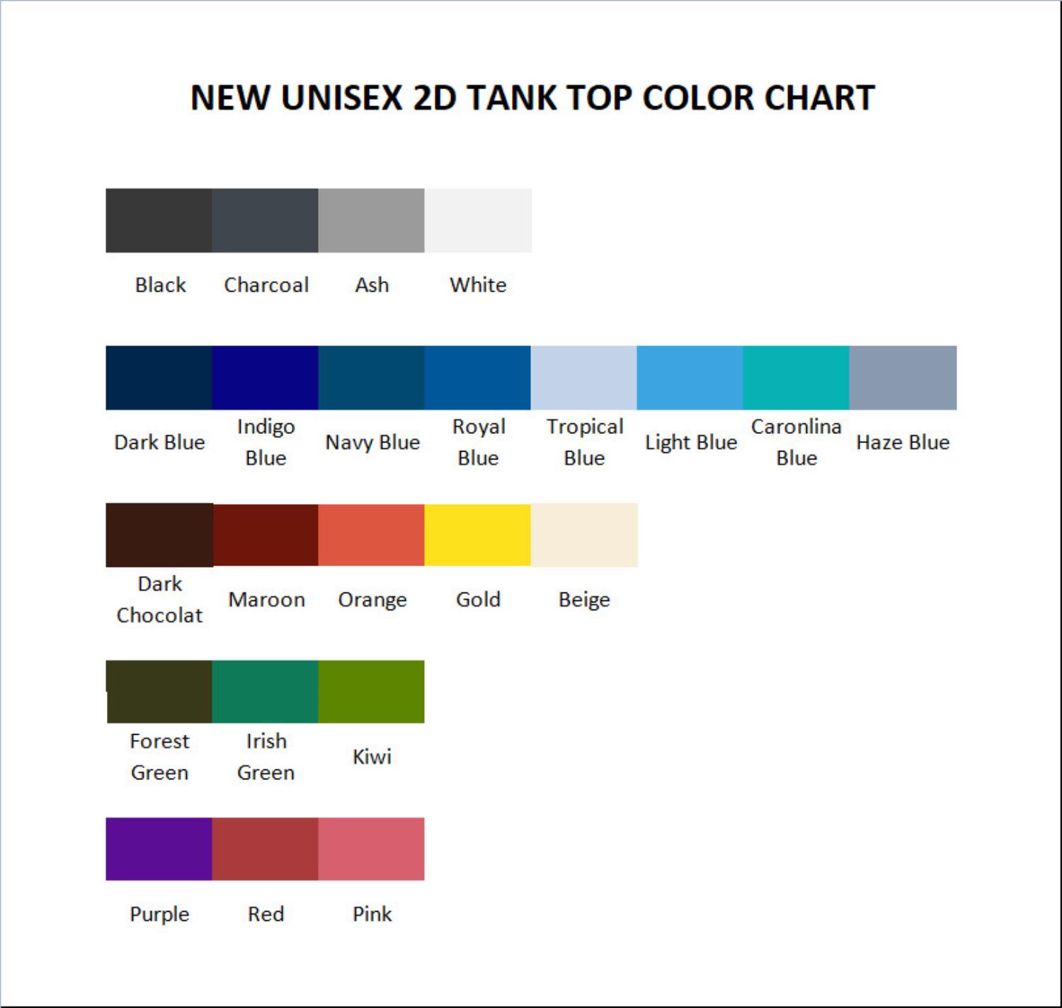 tank top color chart - Valorant UK Shop