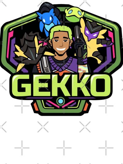 Alternative view of Gekko Badge Throw Pillow