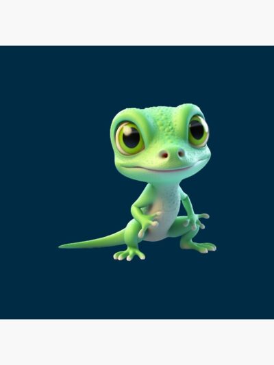 Alternative view of Gekko Colorful And Cute 4 Throw Pillow