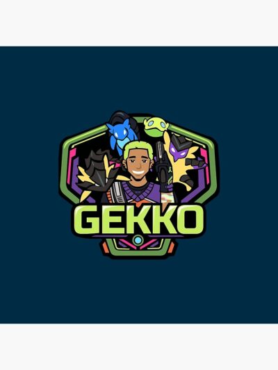 Alternative view of Gekko Badge Throw Pillow