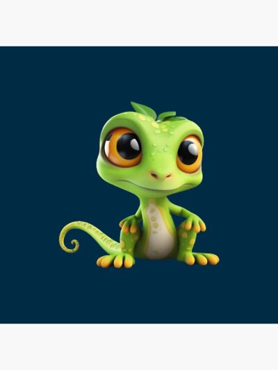 Alternative view of Gekko Colorful And Cute 3 Throw Pillow