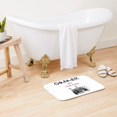 Alternative view of Gamer Till The End White Bath Mat