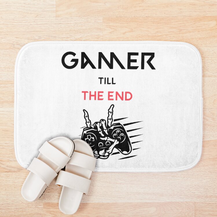 Gamer Till The End White Bath Mat - Image 3