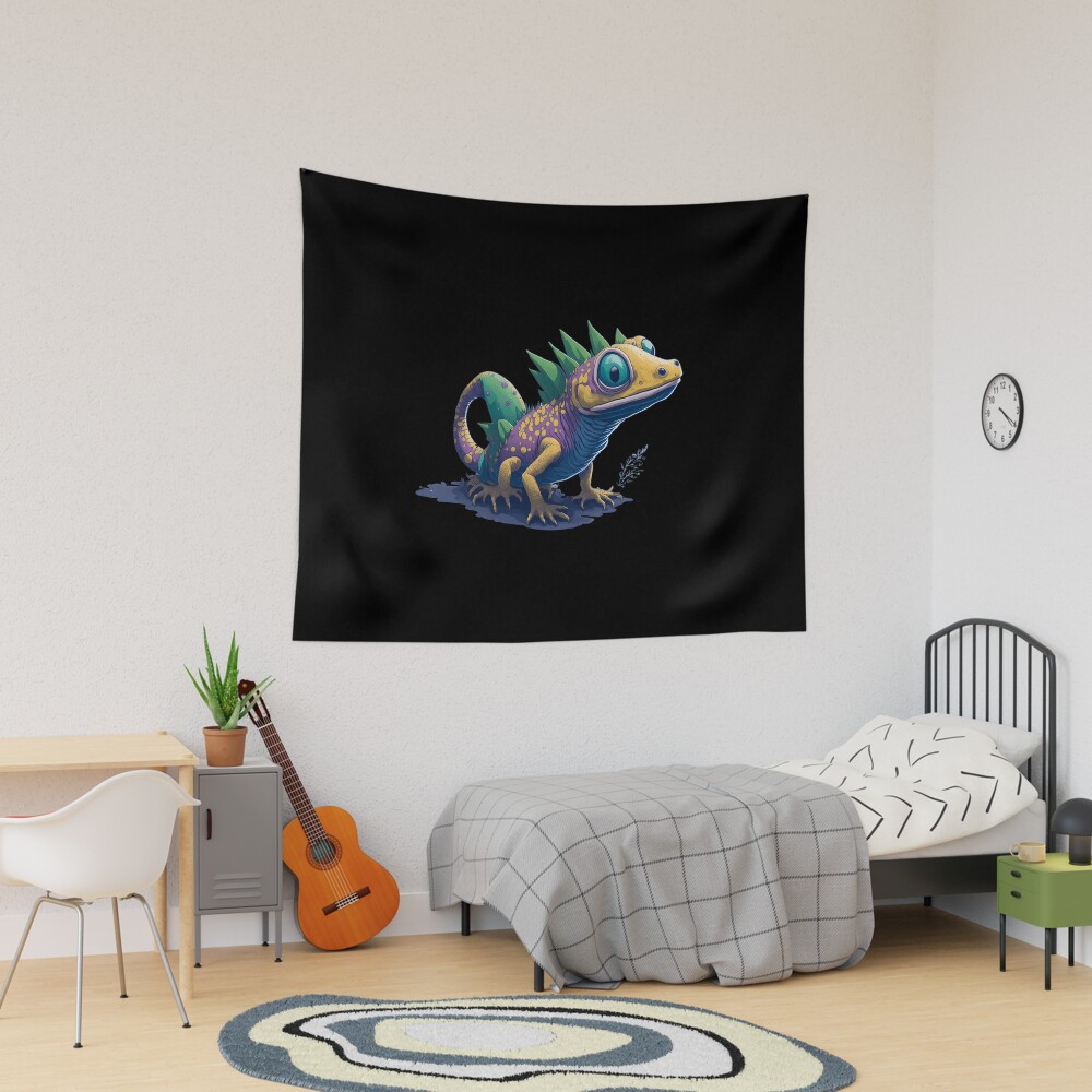 Gamer's Perfect Illustration Adorable Valorant Gekko Tapestry