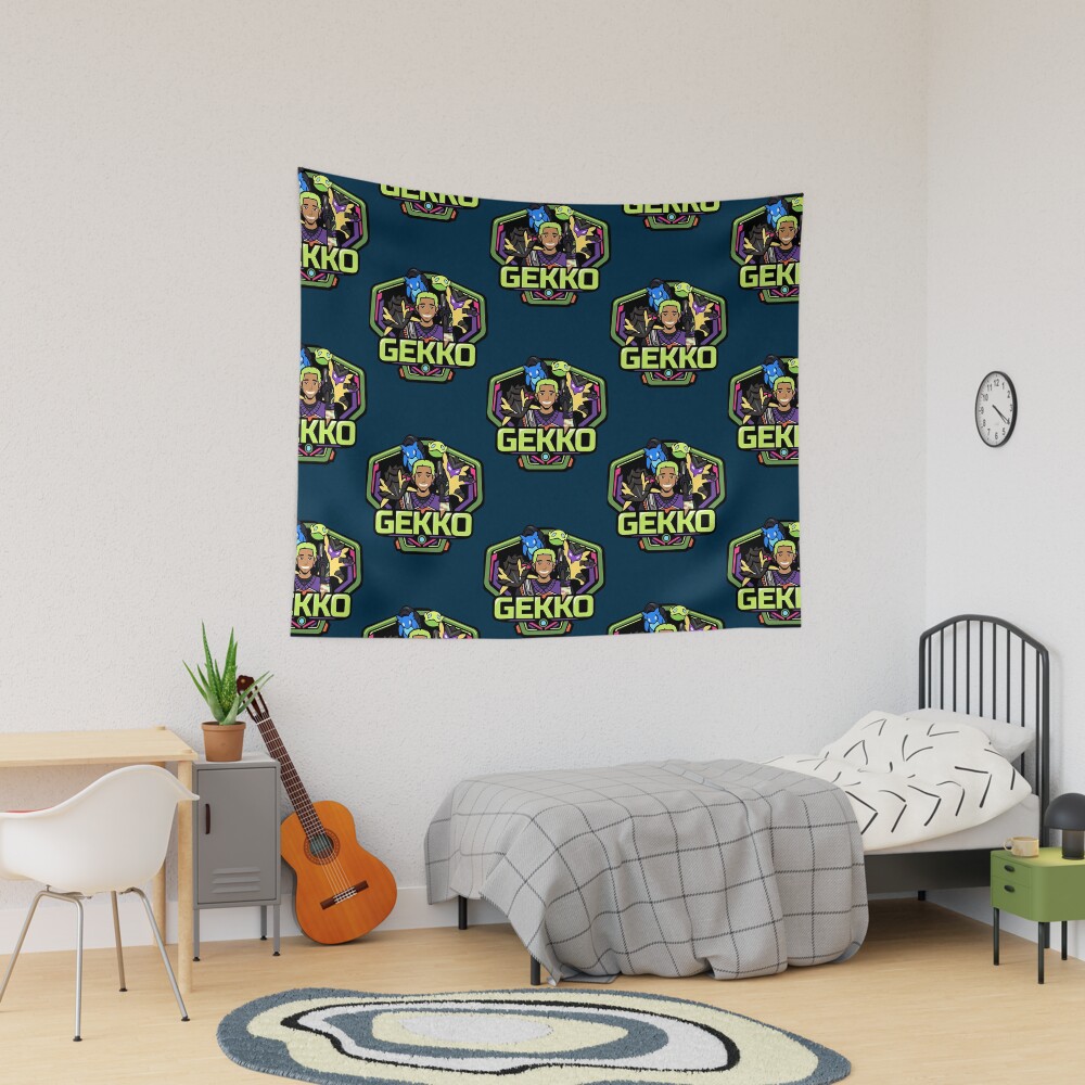Gekko Badge Tapestry