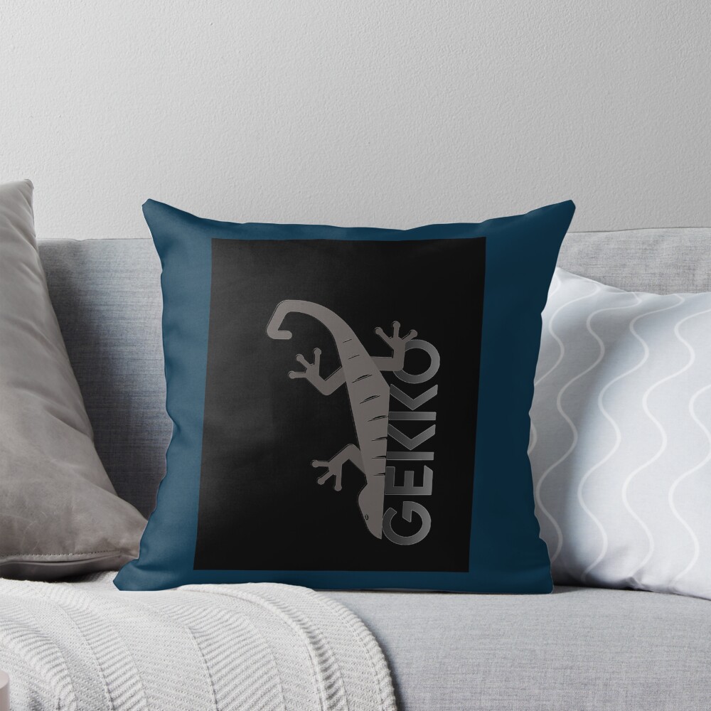 Gekko Graphic Throw Pillow
